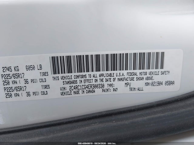 2C4RC1CG4ER300330 Chrysler Town &amp; Country Touring-l