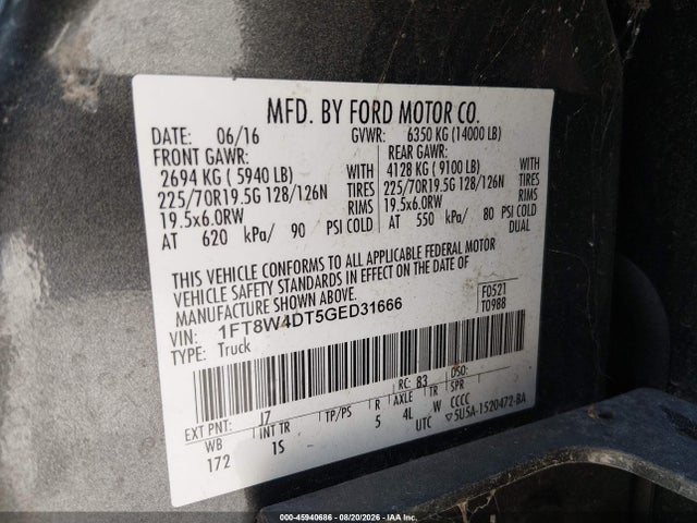 Ford F-450 Xl 2016 1FT8W4DT5GED31666 Image 9