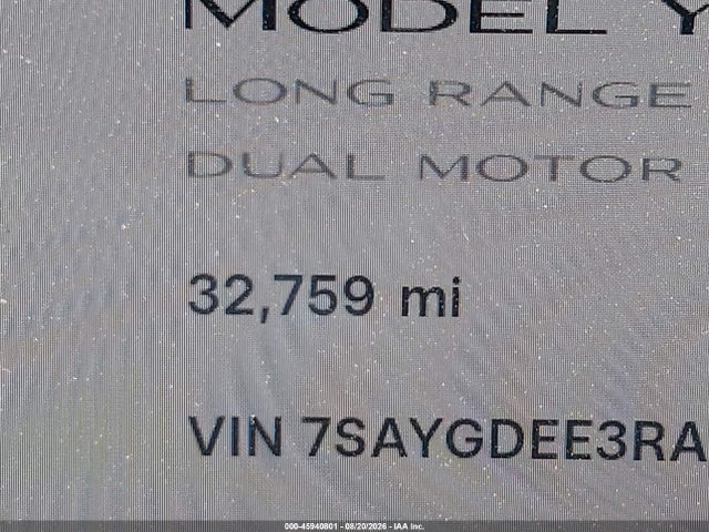 Aukcja sprzedaży 2024 Tesla Model Y Long Range Dual Motor All-wheel Drive, vin: 7SAYGDEE3RA224694, numer aukcji: 45940801