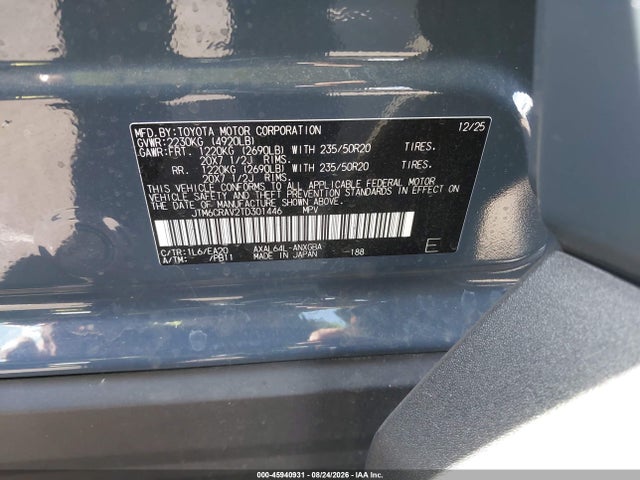 Toyota Rav4 Limited 2026 JTM6CRAV2TD301446 Image 9