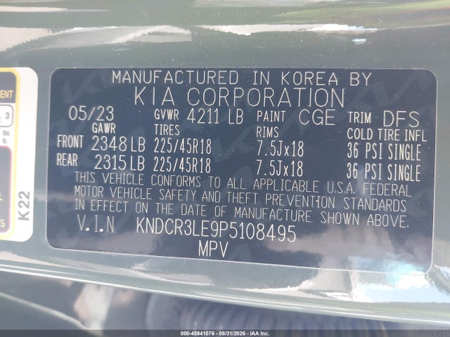 KIA Niro Ex Touring 2023 KNDCR3LE9P5108495 Image 9