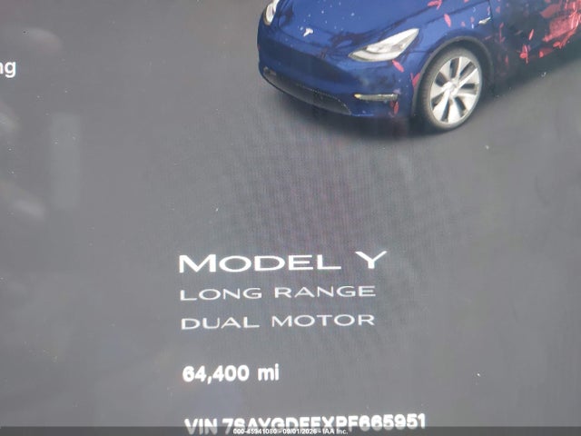 Aukcja sprzedaży 2023 Tesla Model Y Awd/long Range Dual Motor All-wheel Drive, vin: 7SAYGDEEXPF665951, numer aukcji: 45941080