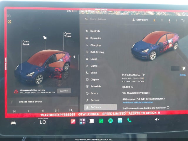 Aukcja sprzedaży 2023 Tesla Model Y Awd/long Range Dual Motor All-wheel Drive, vin: 7SAYGDEEXPF665951, numer aukcji: 45941080