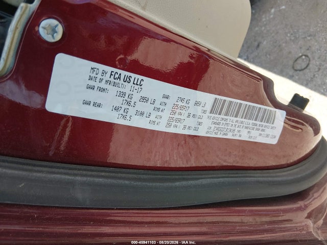 2C4RDGCG7JR134105 Dodge Grand Caravan Sxt