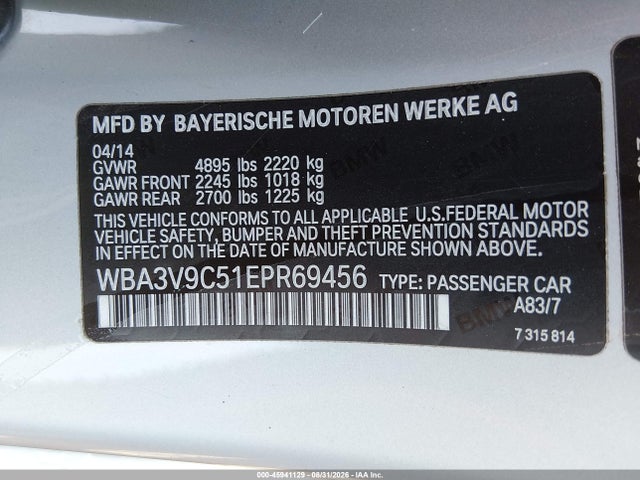 Aukcja sprzedaży 2014 Bmw 428i Xdrive, vin: WBA3V9C51EPR69456, numer aukcji: 45941129