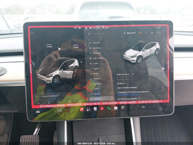 Продажа на аукционе авто 2020 Tesla Model Y Long Range Dual Motor All-wheel Drive, vin: 5YJYGDEE3LF009291, номер лота: 45941234