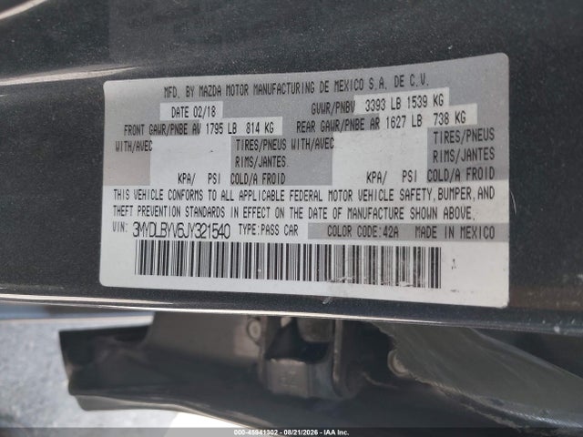 Продажа на аукционе авто 2018 Toyota Yaris Ia, vin: 3MYDLBYV6JY321540, номер лота: 45941302