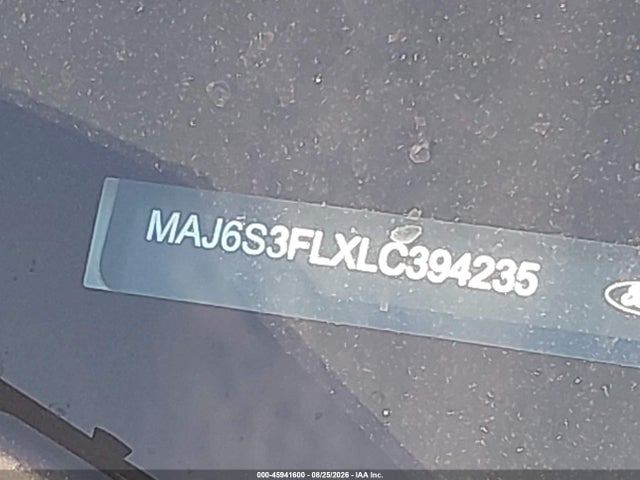 45941600 :رقم المزاد ، MAJ6S3FLXLC394235 vin ، 2020 Ford Ecosport S مزاد بيع