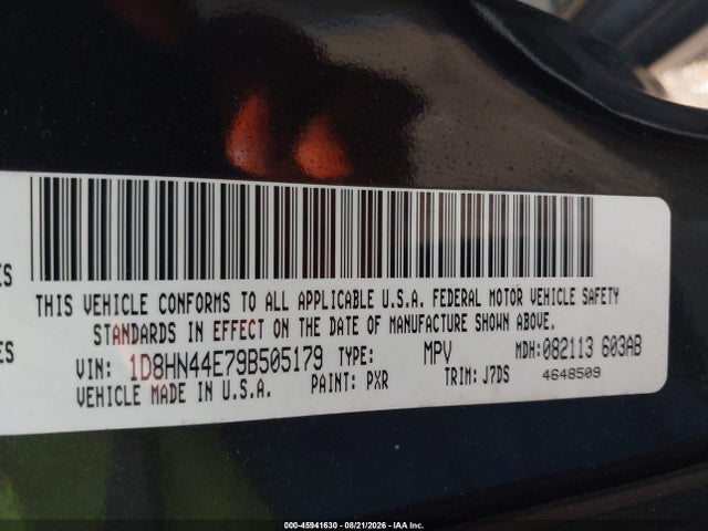 Aukcja sprzedaży 2009 Dodge Grand Caravan Se, vin: 1D8HN44E79B505179, numer aukcji: 45941630