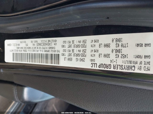 Auction sale of the 2014 Dodge Durango Sxt, vin: 1C4RDHAG9EC390625, lot number: 45941658