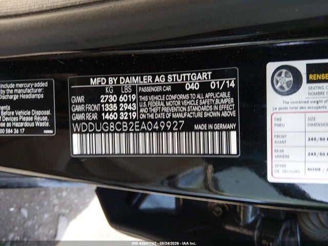 Aukcja sprzedaży 2014 Mercedes-benz S 550, vin: WDDUG8CB2EA049927, numer aukcji: 45941762