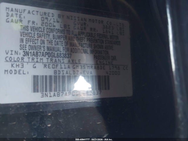Nissan SENTRA SV 2016 3N1AB7AP0GL683837 Image 9
