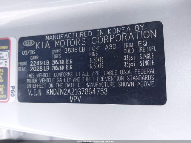 KIA Soul 2016 KNDJN2A21G7864753 Image 9