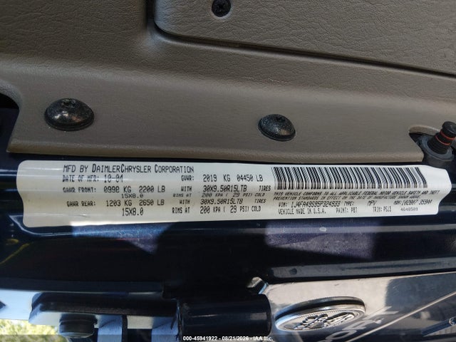 Продажа на аукционе авто 2005 Jeep Wrangler / Tj Sport, vin: 1J4FA49S95P324933, номер лота: 45941922