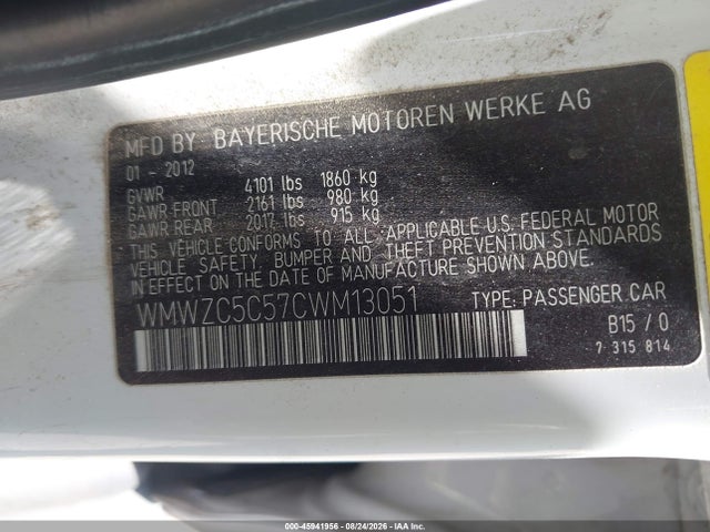 Продажа на аукционе авто 2012 Mini Cooper S Countryman, vin: WMWZC5C57CWM13051, номер лота: 45941956
