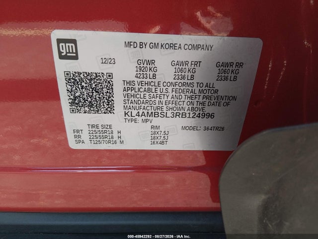 Продаж на аукціоні авто 2024 Buick Encore Gx Preferred Fwd, vin: KL4AMBSL3RB124996, номер лоту: 45942292