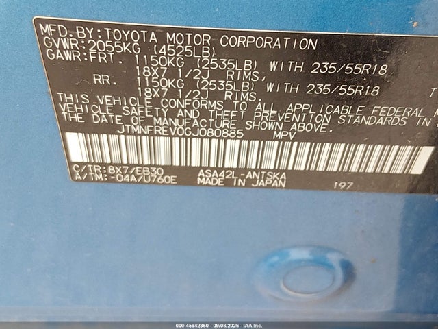 Toyota RAV4 SE 2016 JTMNFREV0GJ080885 Image 9