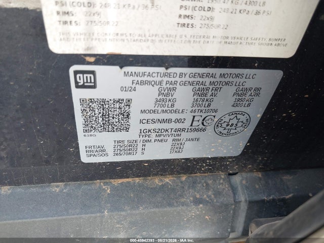 GMC YUKON DENALI 2024 1GKS2DKT4RR159666 Image 9