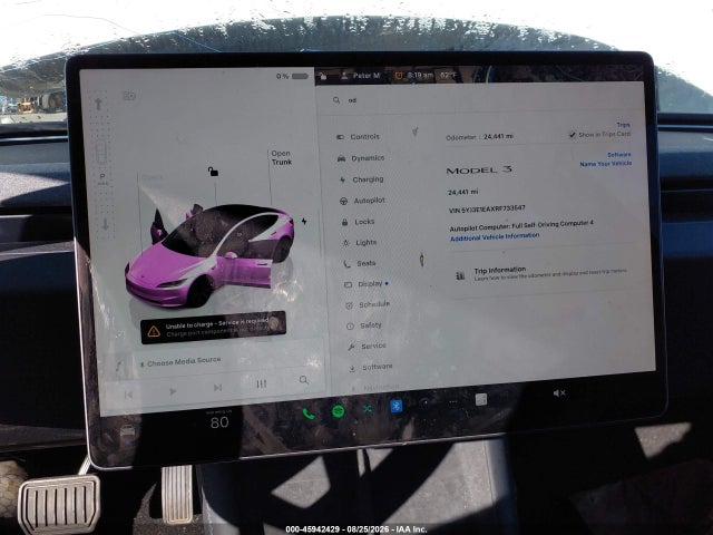 45942429 :رقم المزاد ، 5YJ3E1EAXRF733547 vin ، 2024 Tesla Model 3 Long Range Dual Motor All-wheel Drive/rear-wheel Drive مزاد بيع