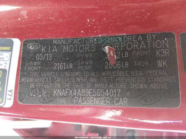 KIA FORTE EX 2014 KNAFX4A89E5054017 Image 9