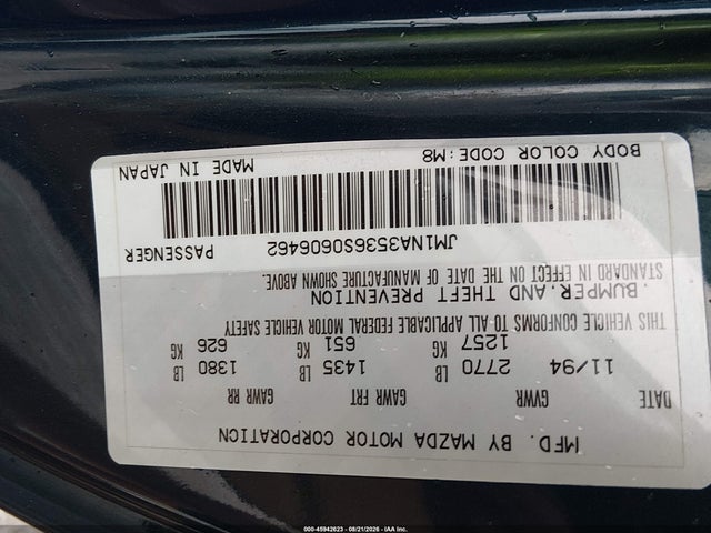 Aukcja sprzedaży 1995 Mazda Mx-5 Miata, vin: JM1NA3536S0606462, numer aukcji: 45942623