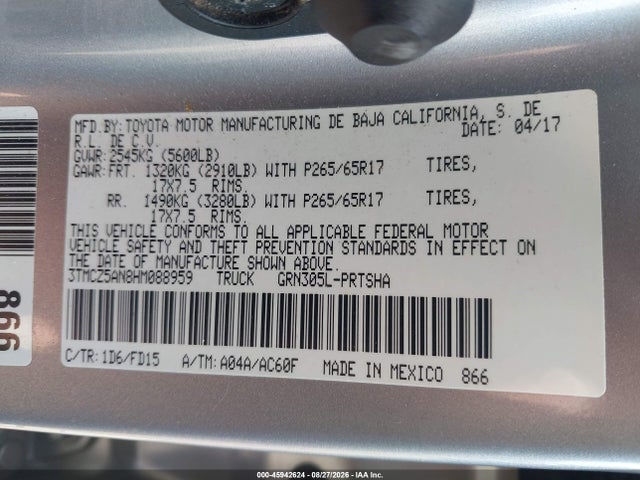 3TMCZ5AN8HM088959 Toyota Tacoma Trd Sport