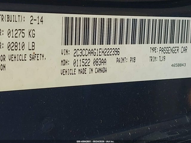 Aukcja sprzedaży 2014 Chrysler 300, vin: 2C3CCAAG1EH222396, numer aukcji: 45942681