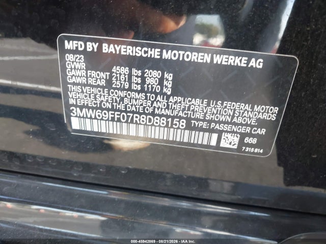 BMW 330I 2024 3MW69FF07R8D88158 Image 9