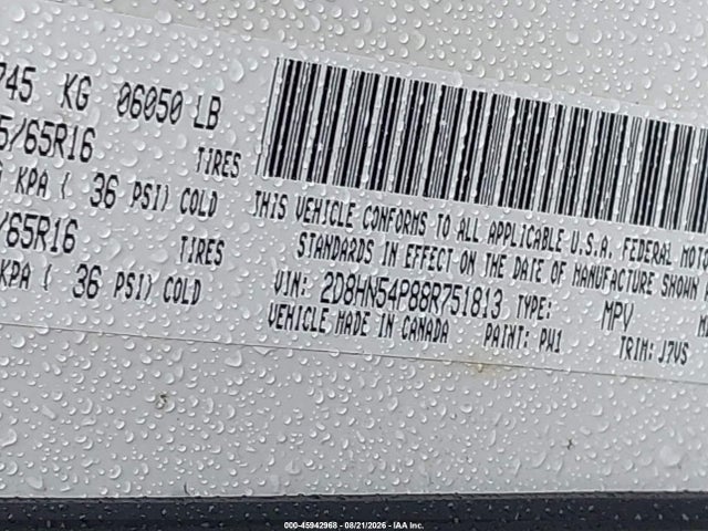 Продажа на аукционе авто 2008 Dodge Grand Caravan Sxt, vin: 2D8HN54P88R751813, номер лота: 45942968