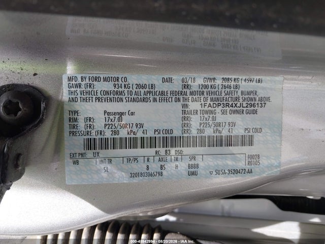 Ford FOCUS ELECTRIC 2018 1FADP3R4XJL296137 Image 9