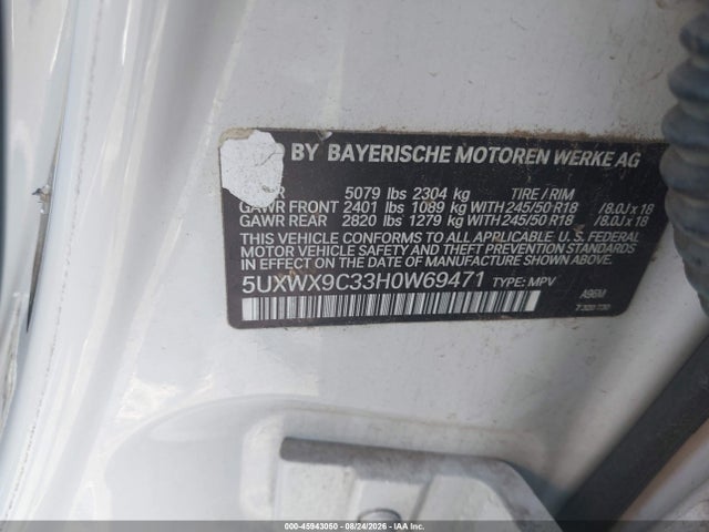 5UXWX9C33H0W69471 BMW X3 Xdrive28i