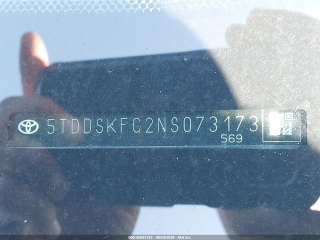 Продаж на аукціоні авто 2022 Toyota Sienna Xse, vin: 5TDDSKFC2NS073173, номер лоту: 45943153