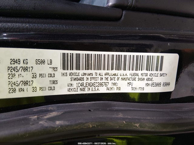 Продажа на аукционе авто 2014 Jeep Grand Cherokee Laredo, vin: 1C4RJEAGXEC206767, номер лота: 45943371