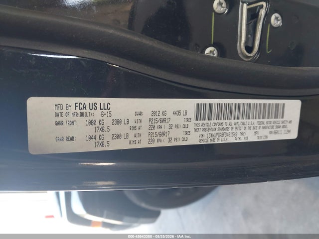 Продаж на аукціоні авто 2015 Jeep Patriot Altitude Edition, vin: 1C4NJPBA9FD401503, номер лоту: 45943380