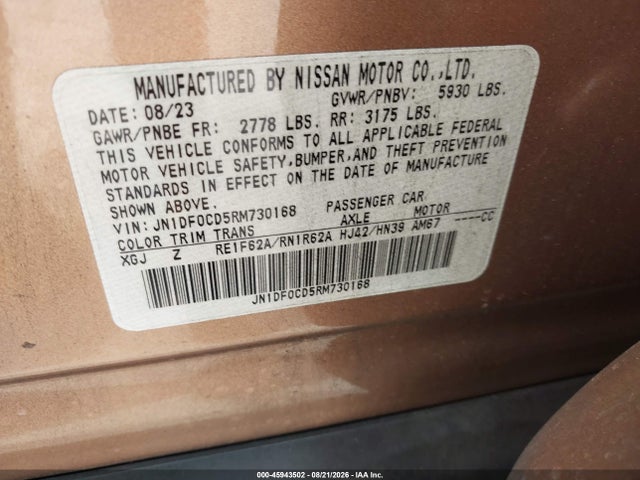 Aukcja sprzedaży 2024 Nissan Ariya Platinum+, vin: JN1DF0CD5RM730168, numer aukcji: 45943502