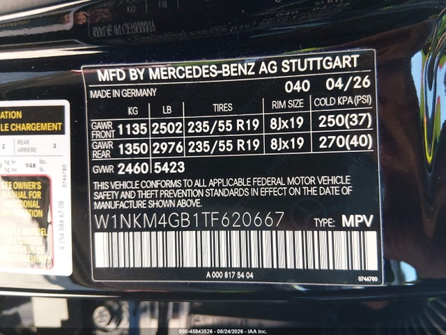 W1NKM4GB1TF620667 Mercedes-Benz Glc 300 Suv