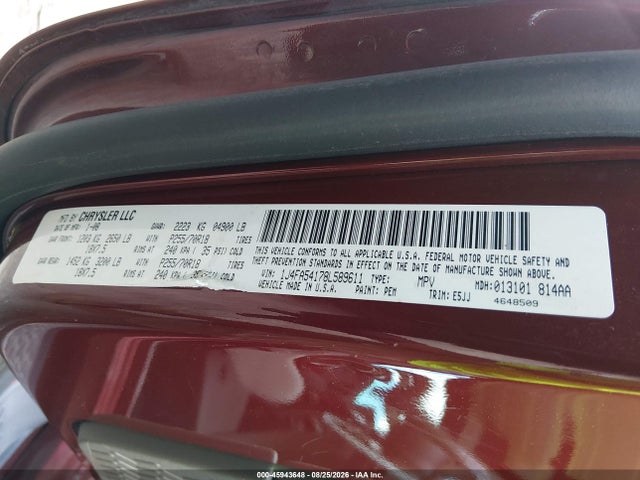Продаж на аукціоні авто 2008 Jeep Wrangler Sahara, vin: 1J4FA54178L589611, номер лоту: 45943648
