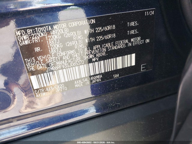 Продаж на аукціоні авто 2025 Toyota Rav4 Hybrid Xle Premium, vin: JTMB6RFV3SJ065372, номер лоту: 45943652