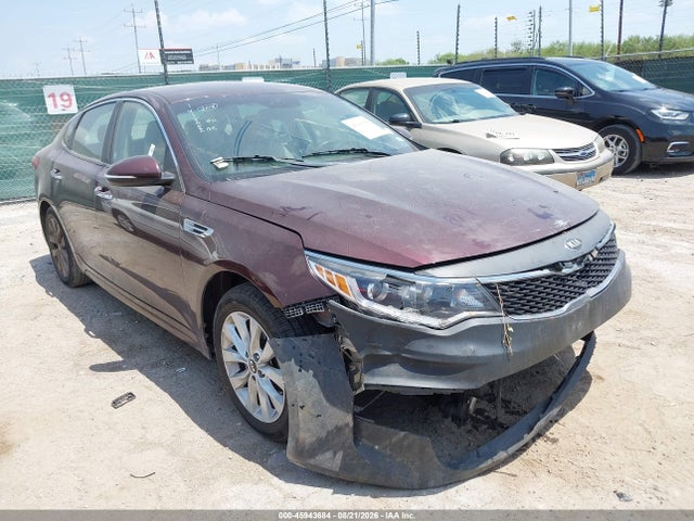 2018 Kia Optima Lx მანქანა იყიდება აუქციონზე, vin: 5XXGT4L39JG263008, აუქციონის ნომერი: 45943684