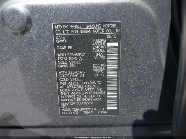 Nissan ROGUE S 2018 KNMAT2MT0JP602238 Image 9