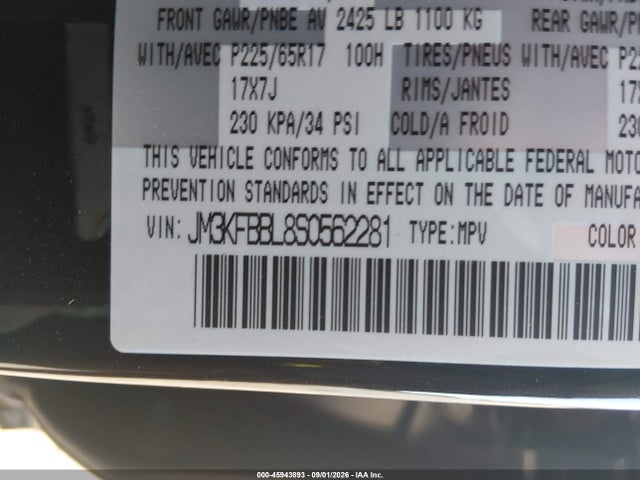 Aukcja sprzedaży 2025 Mazda Cx-5 2.5 S Select, vin: JM3KFBBL8S0562281, numer aukcji: 45943893