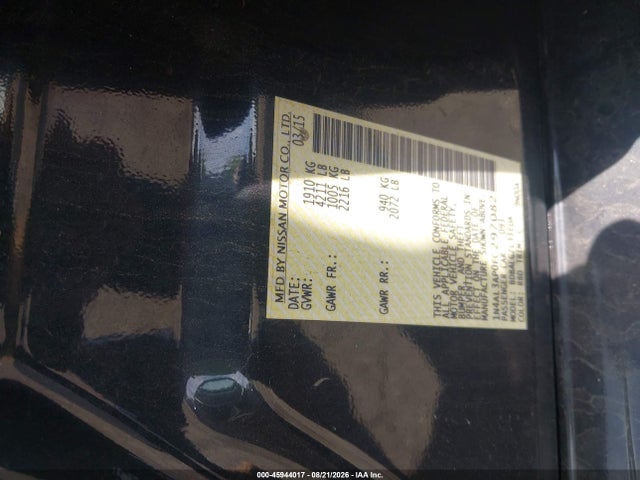 2015 Nissan Altima 2.5 S მანქანა იყიდება აუქციონზე, vin: 1N4AL3AP0FC297082, აუქციონის ნომერი: 45944017