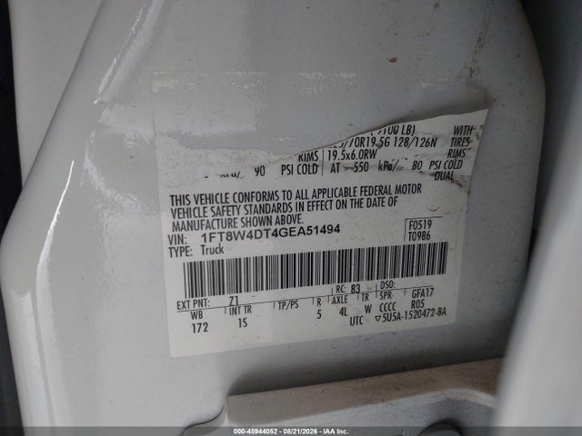 Ford F-450 Xl 2016 1FT8W4DT4GEA51494 Image 9