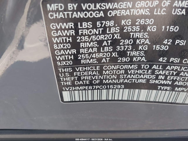 2023 Volkswagen Id.4 Pro S Plus მანქანა იყიდება აუქციონზე, vin: 1V2HMPE87PC015293, აუქციონის ნომერი: 45944117