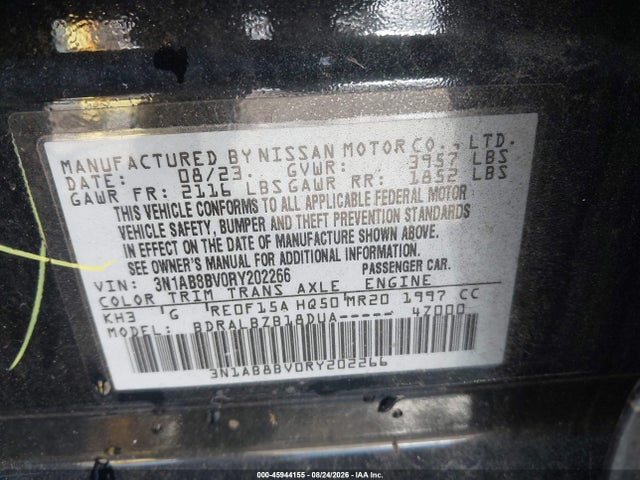 Nissan Sentra S Xtronic Cvt 2024 3N1AB8BV0RY202266 Image 9