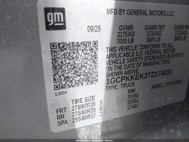 Продажа на аукционе авто 2026 Chevrolet Silverado 1500 4wd  Short Bed Lt With 2fl, vin: 1GCPKKEK3TZ174031, номер лота: 45944213