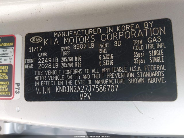 KIA Soul 2018 KNDJN2A27J7586707 Image 9