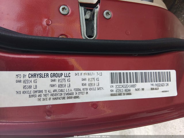 Продажа на аукционе авто 2014 Chrysler 300c, vin: 2C3CCAEG2EH100897, номер лота: 45944619