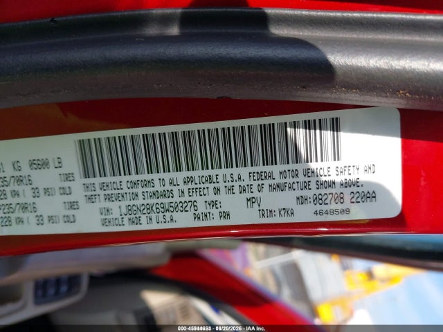 Продаж на аукціоні авто 2009 Jeep Liberty Sport, vin: 1J8GN28K69W503276, номер лоту: 45944653