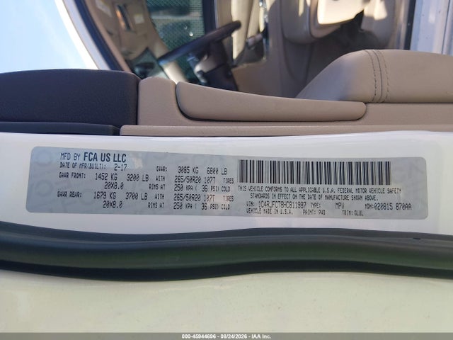 Продажа на аукционе авто 2017 Jeep Grand Cherokee Overland, vin: 1C4RJFCT8HC811987, номер лота: 45944696
